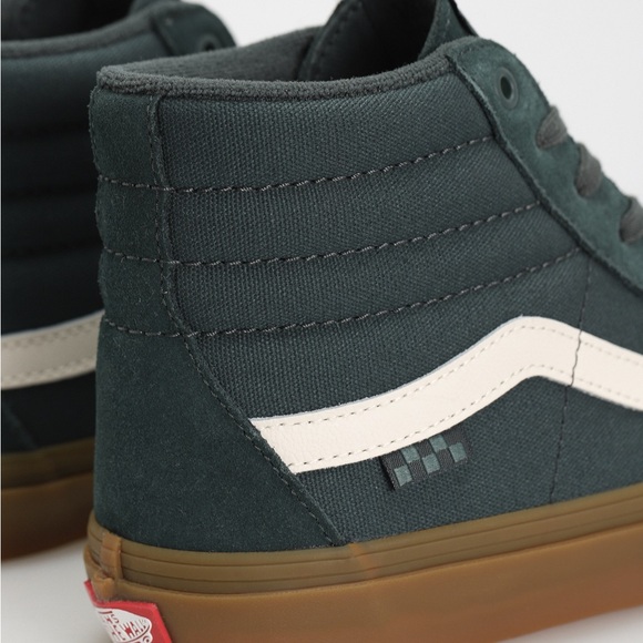 Vans Men's High-Top Sneakers - Green and White - Picture 4 of 7